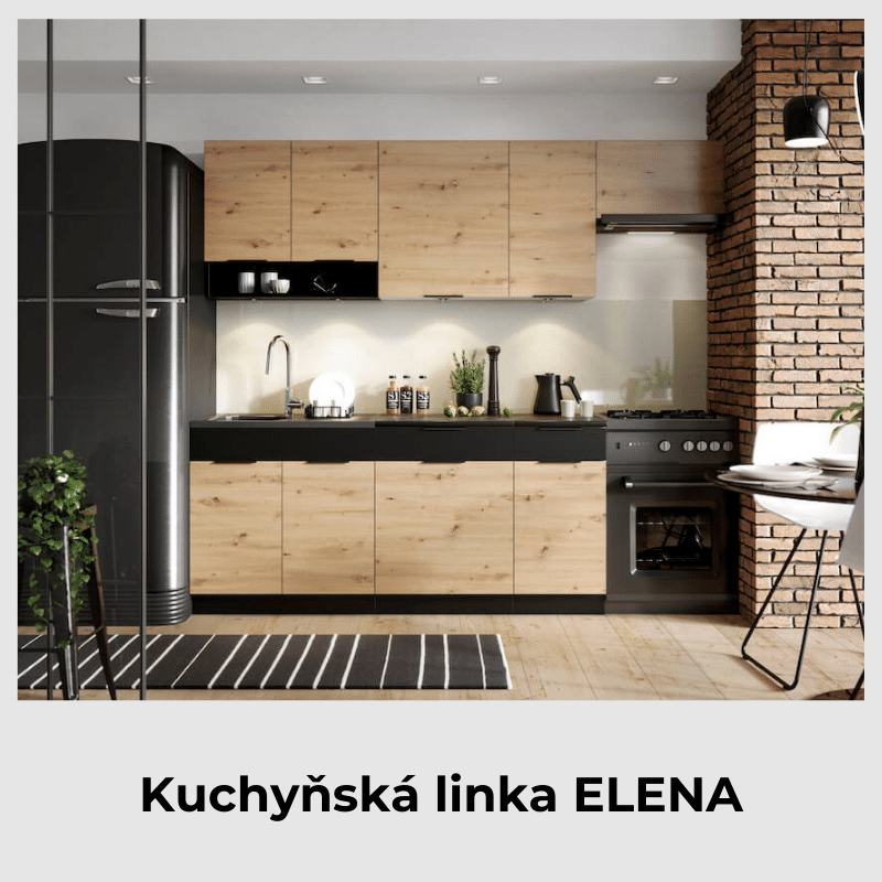 Nádherná kuchyňská linka Elenav moderním barevném provedení.